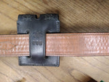 Roys Leather Goods Gun Belt Tex Shoemaker 2 Double Mag Pouch Basketweave Size 36