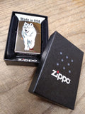 NOS Sealed 2015 Zippo Cigarette Lighter The Wolf Midnight Chrome