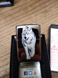 NOS Sealed 2015 Zippo Cigarette Lighter The Wolf Midnight Chrome