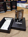 NOS Sealed 2015 Zippo Cigarette Lighter The Wolf Midnight Chrome