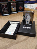 NOS Sealed 2015 Zippo Cigarette Lighter The Wolf Midnight Chrome