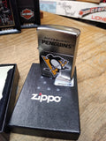 NOS Sealed 2020 Zippo Cigarette Lighter Pittsburgh Penguins Logo Street Chrome
