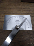 Vtg General Hardware MFG Co No. 17 Square Head Protractor Stainless Steel USA