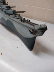 Vtg US Navy Missouri Flagship 1945 Battery Power 32" Wood Model Boat WW2 RC Toy