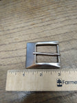 Vtg Badichi Unisex Silver Tone Belt Buckle 2 in. x 1.75 in. Classic Design Nice!