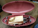 Vtg 1960's Singer Sewing Machine Button Hole Attachment w/Accessories Pink Box