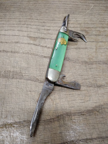 Vtg Kutmaster Girl Scout Folding Pocket Knife 4 Function Multi Tool Utica NY USA