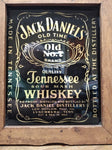 Vtg Jack Daniels Old No 7 Quality Tennessee Sour Mash Whiskey Sign Wood Frame