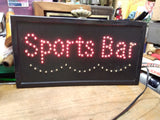 Vtg Electric Sports Bar Red Blue Blinking Lighted Sign Wall Hanging 19" x 10"