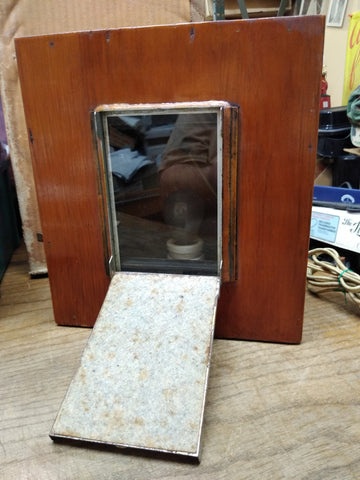 Vtg Darkroom Safelight Red White Light Wood Cabinet Film Development Photography