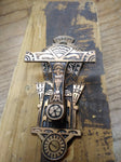 Antique Victorian Eastlake Intricate Brass Design Door Bell Pull Doorbell Ringer
