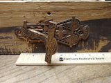 Antique Victorian Eastlake Intricate Brass Design Door Bell Pull Doorbell Ringer