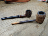 Vtg 2 Pc Tobacco Pipe Lot Willard Briar w/Stinger Missouri Meerschaum Corn Cob