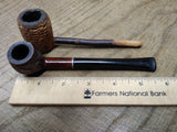 Vtg 2 Pc Tobacco Pipe Lot Willard Briar w/Stinger Missouri Meerschaum Corn Cob