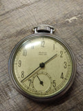 Vtg Westclox Pocket Ben Manual Wind Pocket Watch Second Hand Works Good Made USA