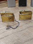 Vtg Key Chain Miniature Gold Tone Cigarette Lighter Lot Brother Bomart Japan