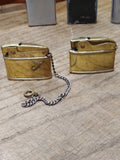 Vtg Key Chain Miniature Gold Tone Cigarette Lighter Lot Brother Bomart Japan