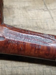 Vtg Briar Smoking Tobacco Pipe Apple Style Threaded Shank and Stem 6 inches