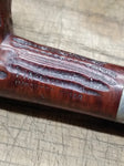 Vtg Briar Smoking Tobacco Pipe Apple Style Threaded Shank and Stem 6 inches