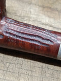 Vtg Briar Smoking Tobacco Pipe Apple Style Threaded Shank and Stem 6 inches