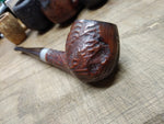 Vtg Briar Smoking Tobacco Pipe Apple Style Threaded Shank and Stem 6 inches
