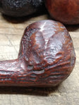 Vtg Briar Smoking Tobacco Pipe Apple Style Threaded Shank and Stem 6 inches