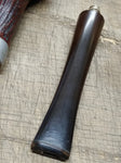 Vtg Briar Smoking Tobacco Pipe Apple Style Threaded Shank and Stem 6 inches