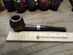 Vtg Briar Smoking Tobacco Pipe Apple Style Threaded Shank and Stem 6 inches