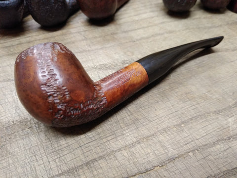 Vtg 754 Castagno Collection Briar Smoking Tobacco Pipe Apple Style Rustic Italy!