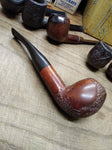 Vtg 754 Castagno Collection Briar Smoking Tobacco Pipe Apple Style Rustic Italy!