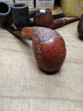 Vtg 754 Castagno Collection Briar Smoking Tobacco Pipe Apple Style Rustic Italy!