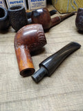 Vtg 754 Castagno Collection Briar Smoking Tobacco Pipe Apple Style Rustic Italy!