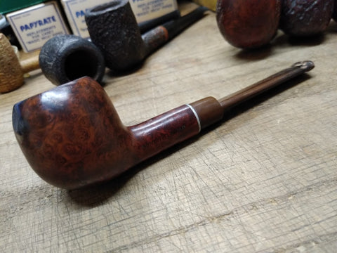 Vtg Imported Briar Smoking Tobacco Pipe Apple Style Saddle Stem 5.5 Inches!