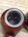 Vtg Imported Briar Smoking Tobacco Pipe Apple Style Saddle Stem 5.5 Inches!