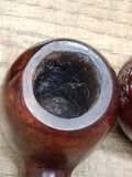 Vtg Imported Briar Smoking Tobacco Pipe Apple Style Saddle Stem 5.5 Inches!