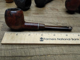 Vtg Imported Briar Smoking Tobacco Pipe Apple Style Saddle Stem 5.5 Inches!