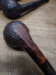 Vtg Carey Magic Inch Patented Briar Rustic Billiard Smoking Tobacco Pipe Nice!
