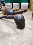 Vtg Carey Magic Inch Patented Briar Rustic Billiard Smoking Tobacco Pipe Nice!