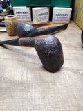 Vtg Carey Magic Inch Patented Briar Rustic Billiard Smoking Tobacco Pipe Nice!