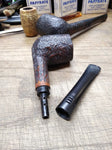 Vtg Carey Magic Inch Patented Briar Rustic Billiard Smoking Tobacco Pipe Nice!