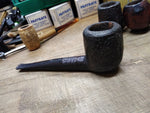 Vtg Carey Magic Inch Billiard Briar Rustic Smoking Tobacco Pipe Good Shape!