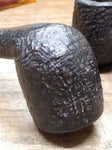 Vtg Carey Magic Inch Billiard Briar Rustic Smoking Tobacco Pipe Good Shape!