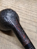 Vtg Carey Magic Inch Billiard Briar Rustic Smoking Tobacco Pipe Good Shape!