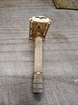 Vtg 3 Pc. Gillette Safety Razor lot Gold Milford TTO Tech DE Open Comb 3 Piece
