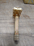 Vtg 3 Pc. Gillette Safety Razor lot Gold Milford TTO Tech DE Open Comb 3 Piece