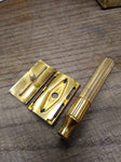 Vtg 3 Pc. Gillette Safety Razor lot Gold Milford TTO Tech DE Open Comb 3 Piece