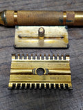 Vtg 3 Pc. Gillette Safety Razor lot Gold Milford TTO Tech DE Open Comb 3 Piece