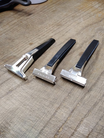 Vtg 3 Pc Razor Lot 2 x Schick 1 x Gillette Techmatic Cartridge Safety Razor Nice