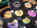 Vtg Huge 69 Pc 45 Record Lot w/Tune Tote Case Beetles Jaggerz Badfinger Doors ++