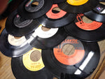 Vtg Huge 69 Pc 45 Record Lot w/Tune Tote Case Beetles Jaggerz Badfinger Doors ++